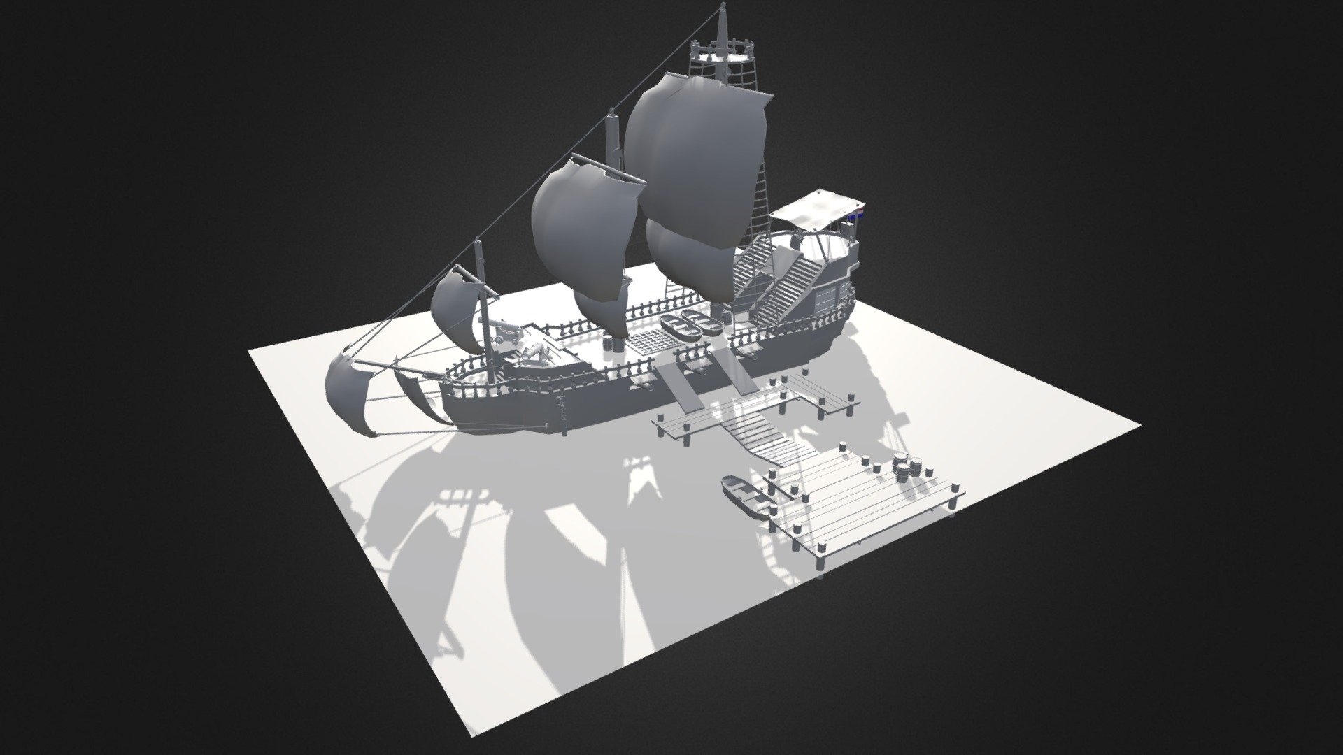 Pirate Ship Export 8 - 3D model by YamiSake [8735f71] - Sketchfab