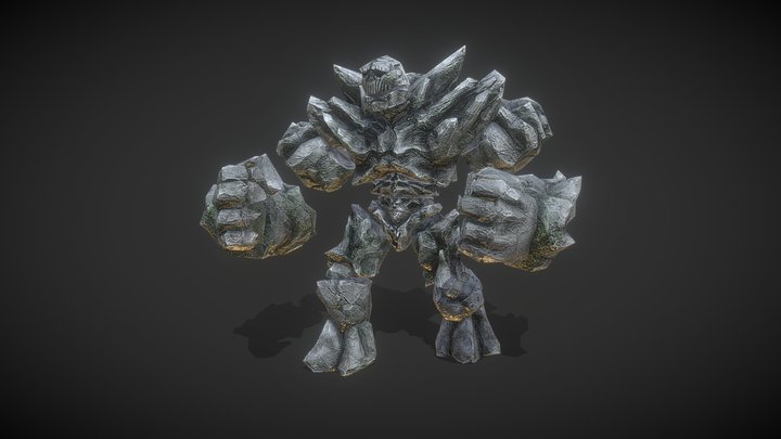 Mobs! Rock Golem 3D Model