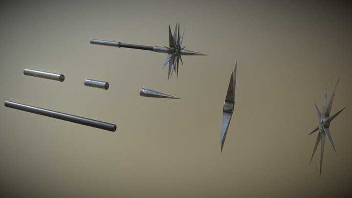 Wheel/Weapon - Spikes 3D Model