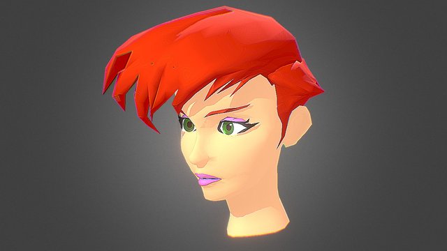Anime Head 3D Model