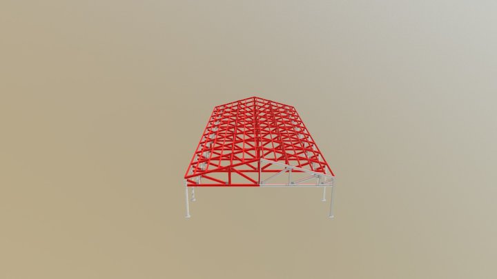 Пример каркаса ЛСТК 3D Model