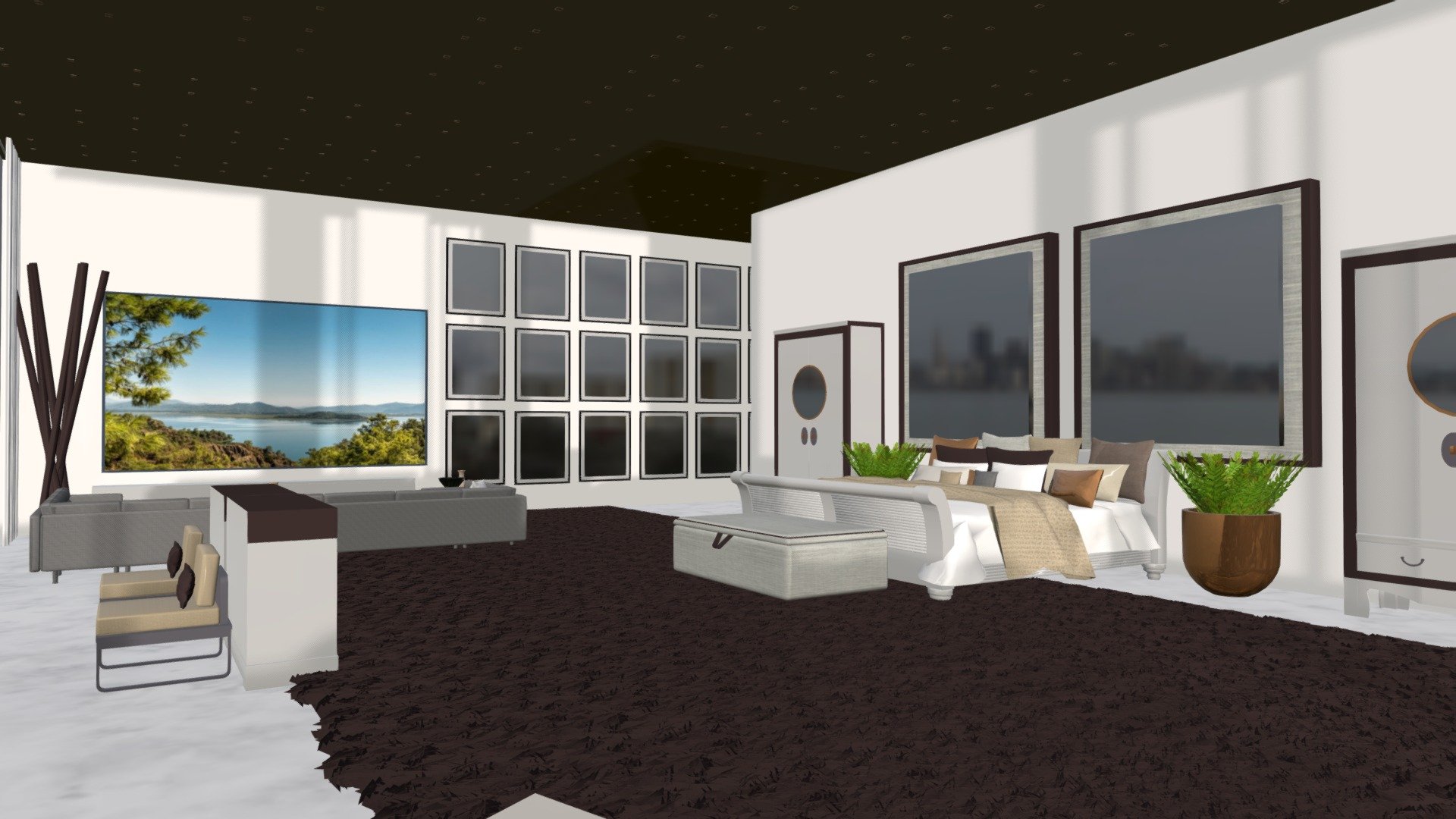 HOUSE BLACK - TAN LIVING SPACE - 3D model by BilliONaire LSC ...