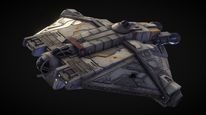 Star Wars Rebels: Ghost: VCX-100 (8K Textures) 3D Model