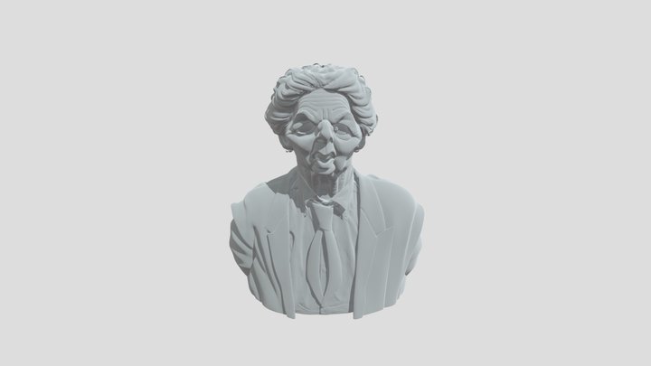 Distorted Mask Portrait 3D Model