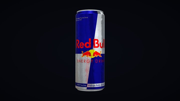 Red Bull Can 3D Model