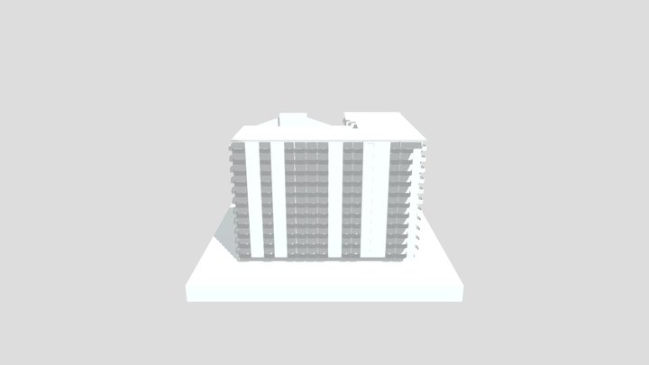 Многоэтажка жилой дом (Современный) 3D Model