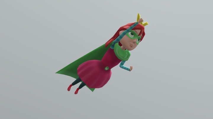 Wattityttö Flying 3D Model