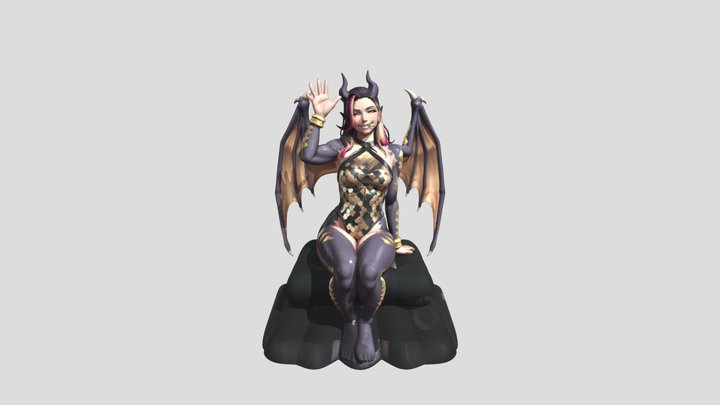 Dragoness by the Sea 3D Model
