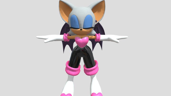 rouge the bat but more thicc 3D Model