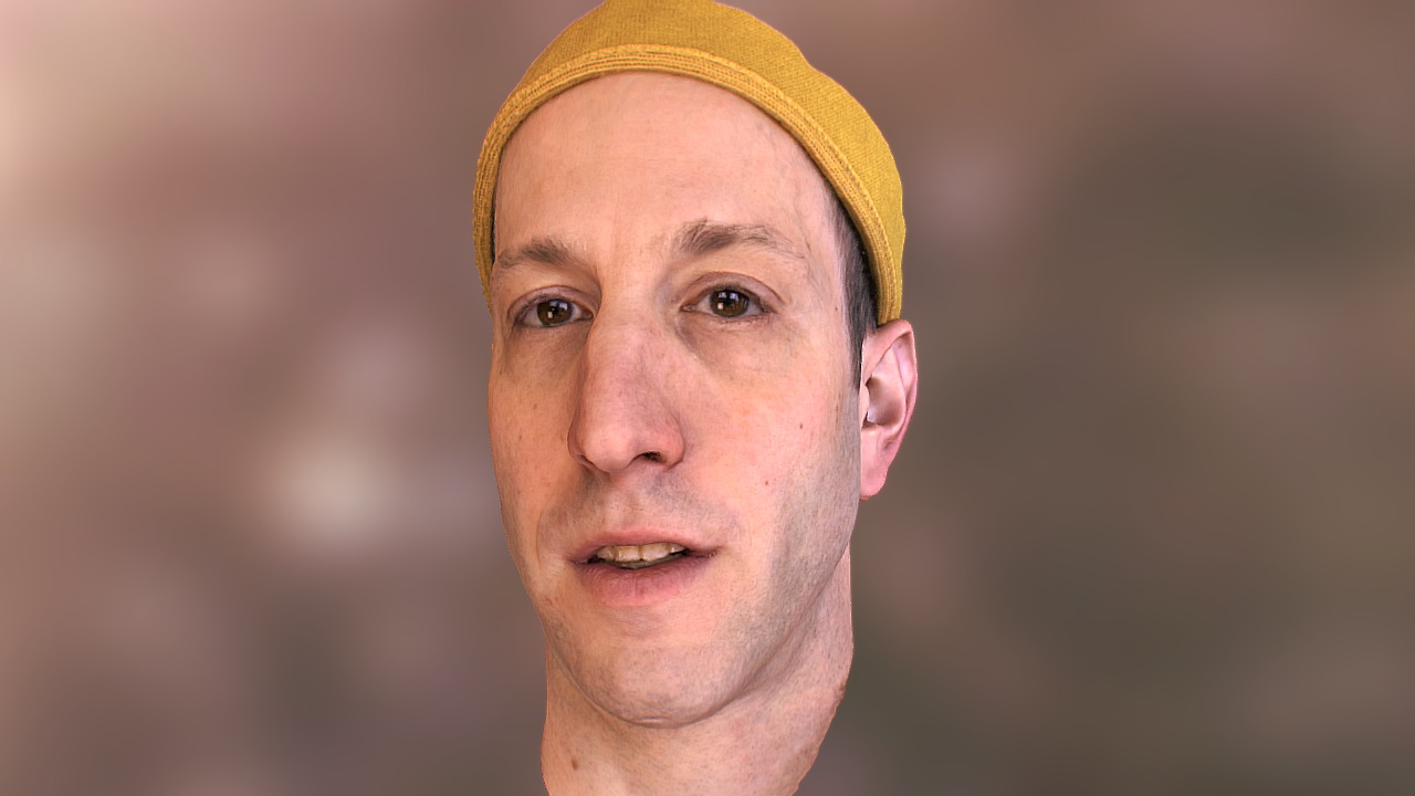 3D model Cousin Mike - This is a 3D model of the Cousin Mike. The 3D model is about a man wearing a yellow headband.