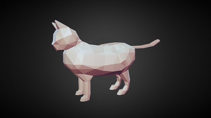 Cat Lowpoly 3D Model