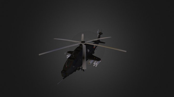 Chinese Z10 Helicopter 3D Model