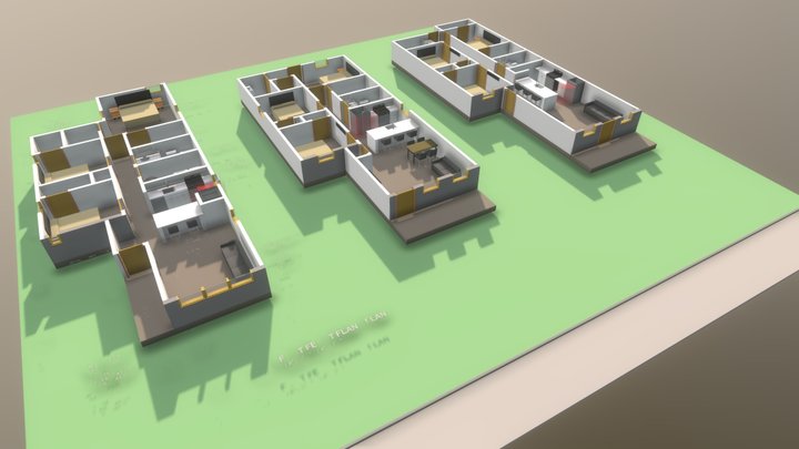 SFH - FLOOR PLAN OPTIONS 3D Model