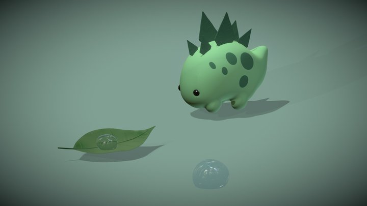 Cute mini dino 3D Model