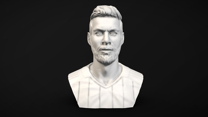 Messi Bust For 3D Print 3D Model