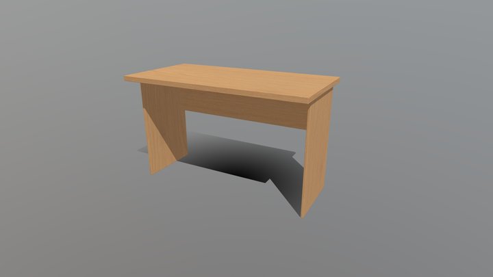 Simple Desk 3D Model