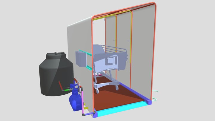 Cabina desinfeccion 3D Model