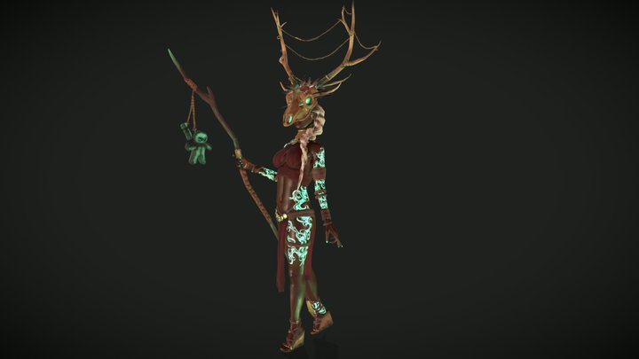 Helmet Character 3D Model