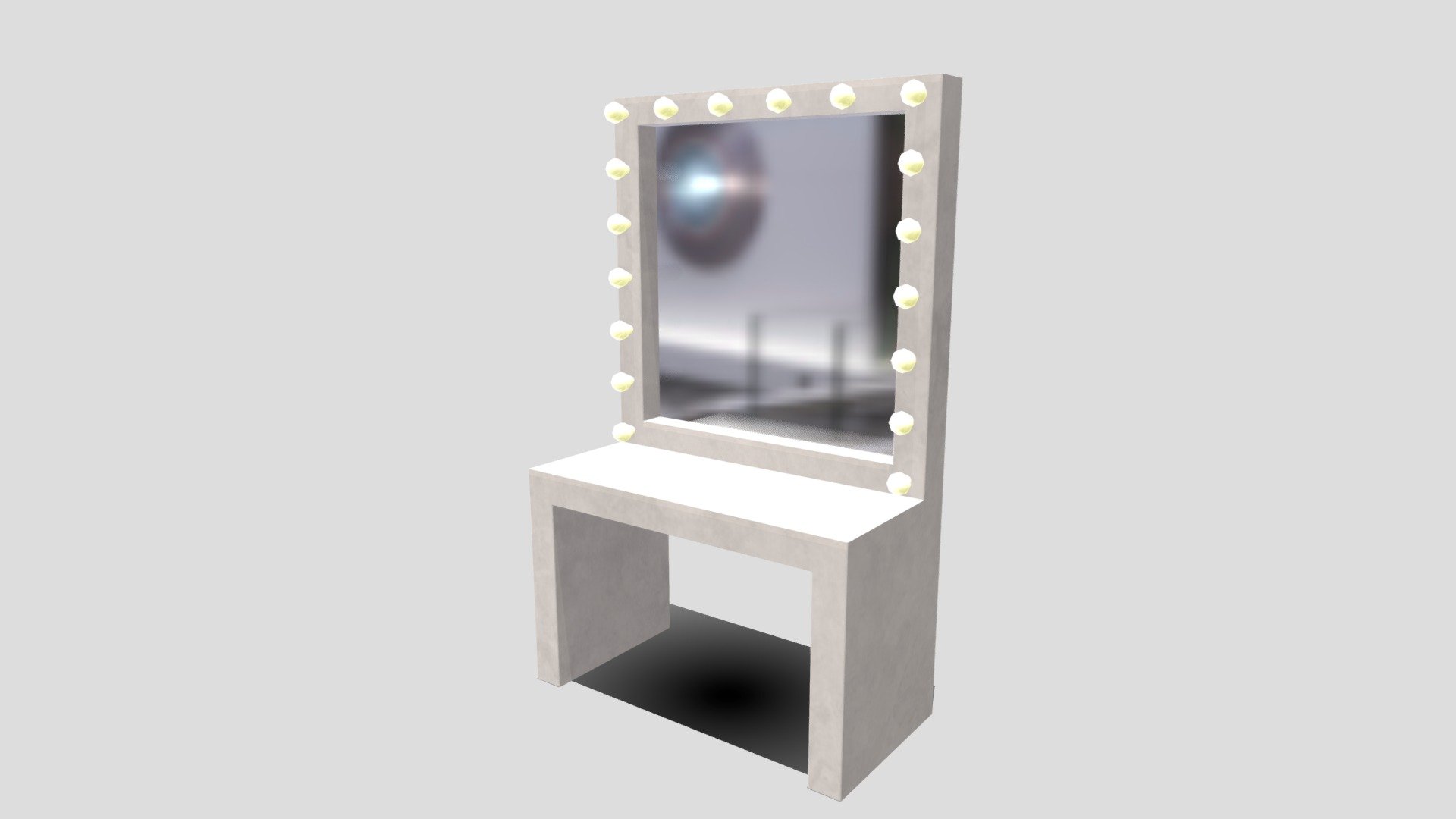 Makeup Dresser with Lights Download Free 3D model by joaquint