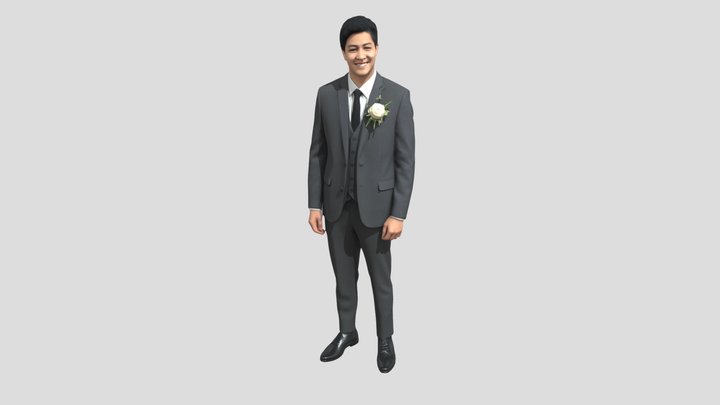 Groom in a Grey Suit – Modelo 3D gratuito STL