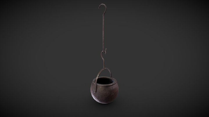 Viking Hanging Cauldron 3D Model