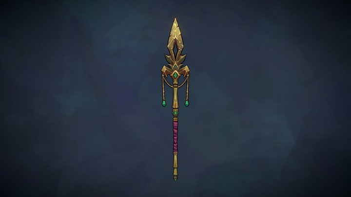 GoldenStaff 3D Model