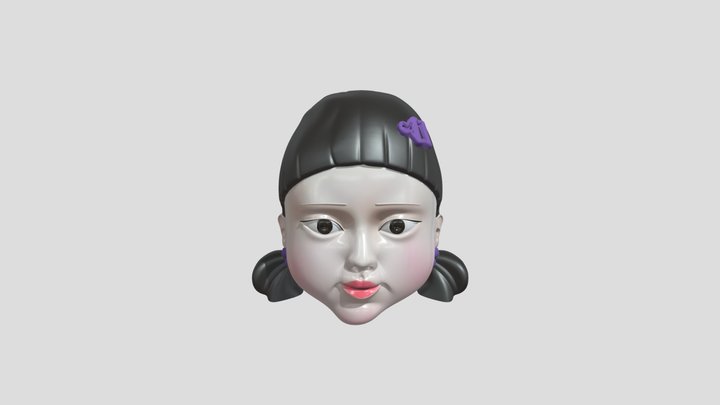 Young-hee head red light green light 3d model 3D Model