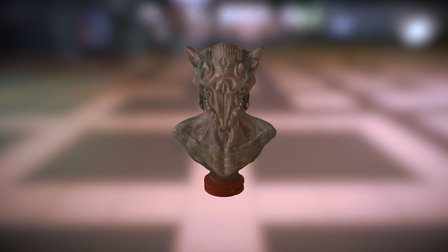 Alien bust sculpt 3D Model