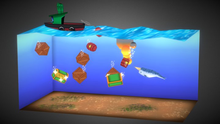 Whale Havoc - Boss Battle 3D Model