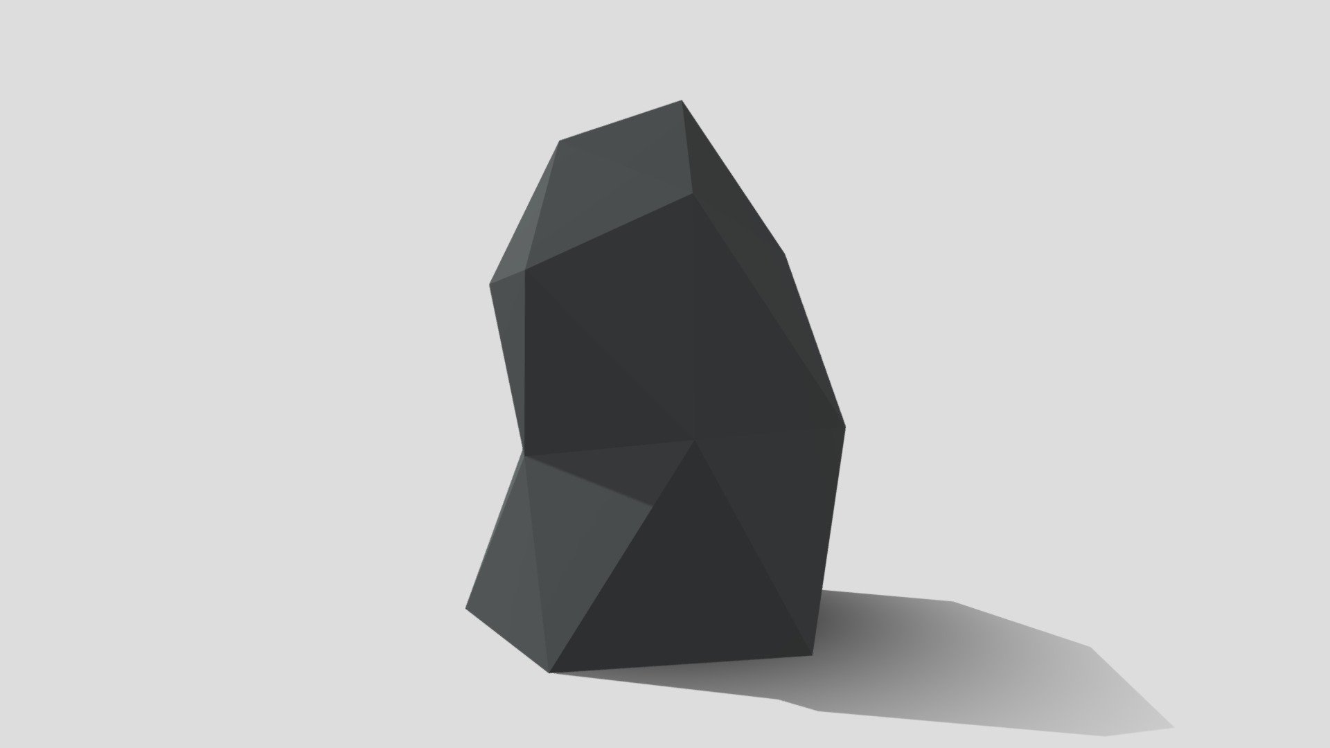 Low Poly Gray Rock 01