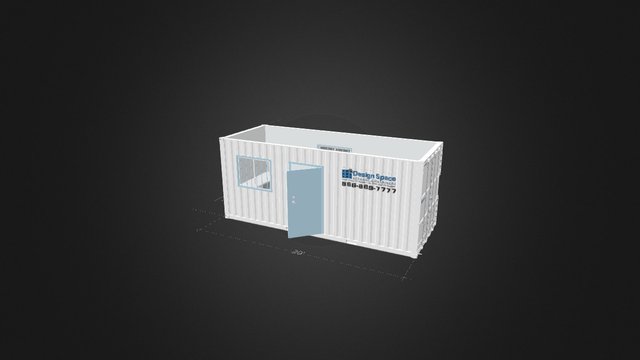 8x20 Ground Level Office 3D Model