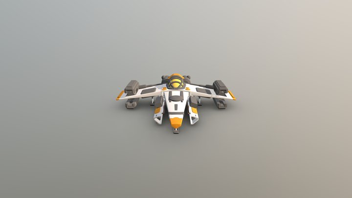 Fighter Sketch 3D Model