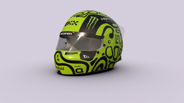 f1 helmet Lando Norris 3D Model