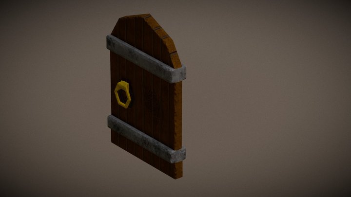 Castle Dungeon Door 3D Model