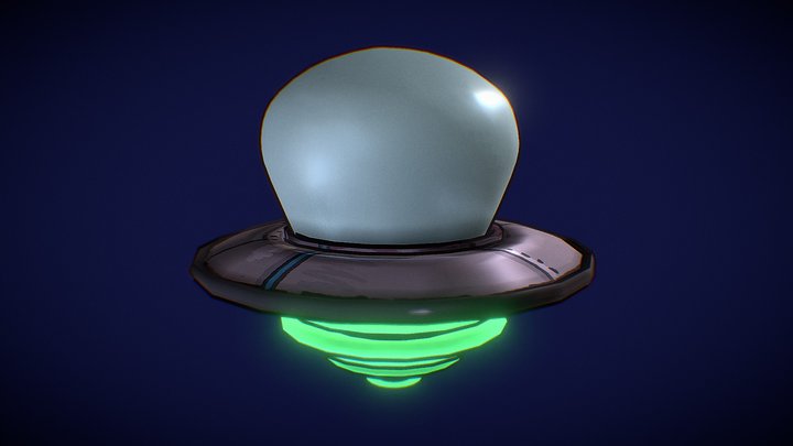 cartoon UFO 3D Model