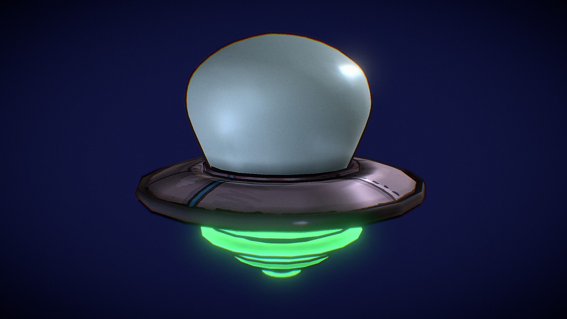 cartoon UFO Download Free 3D model by Cozmoth [875d706] Sketchfab