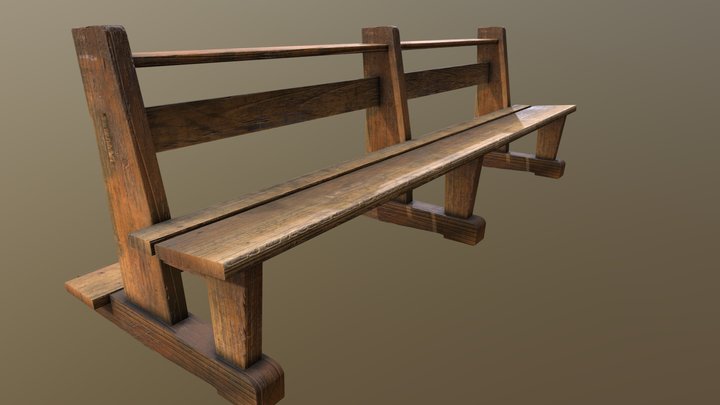 churchpew 3D Model