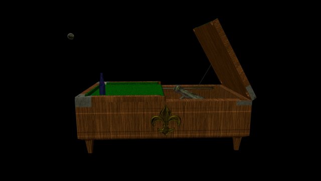 Pool Table - The End of a Barfight 3D Model