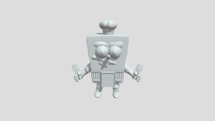 SpongeBob Chef Burger King 3D Model