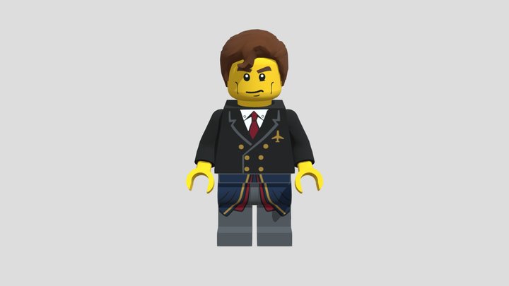 Lego man pilot 3D Model
