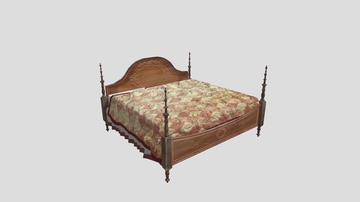 Ratty Old Bed 3D Model