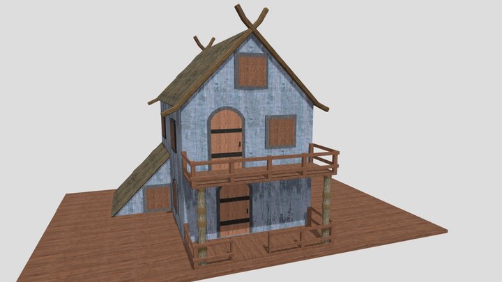 Two Story House 3D Model