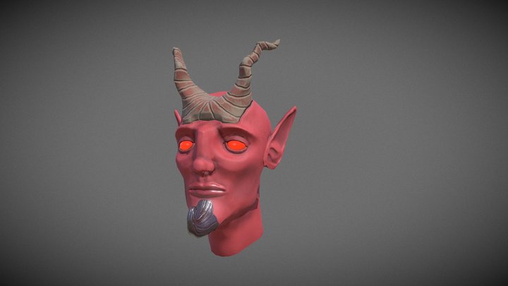 Demon head B2D1 3D Model