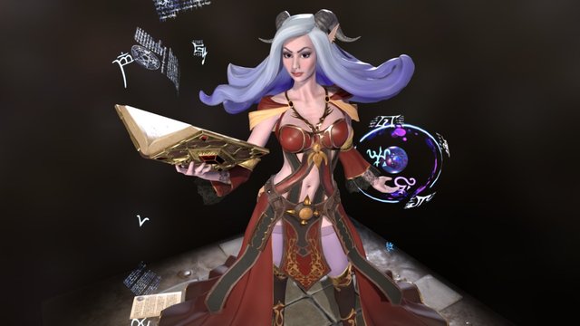 Kalestra the Sorceress 3D Model