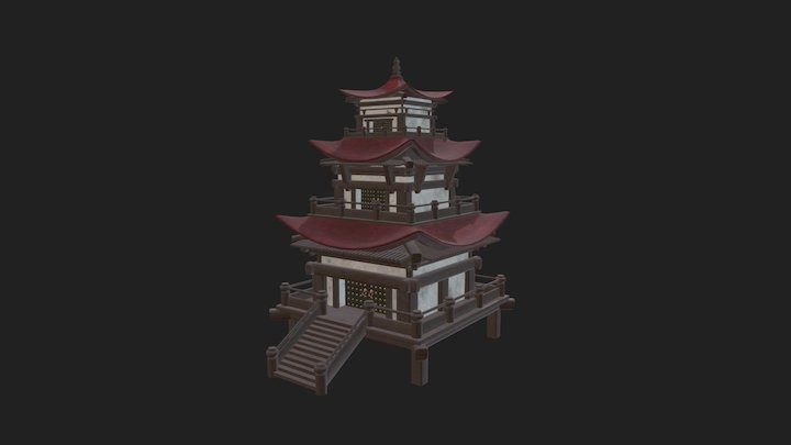 Chinese Monastery 3D Model