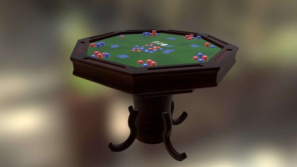 Poker Table - 3D model by billyspendlove [8764fcc] - Sketchfab