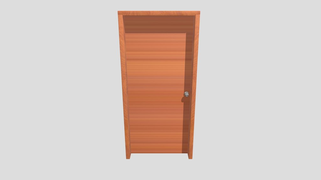 Simple Wooden Room Bathroom Door