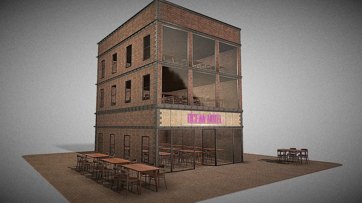 Street Building 3D Model