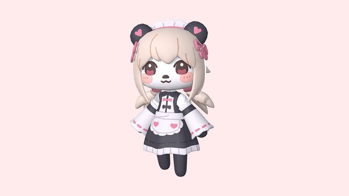 Panda Maid 3D Model