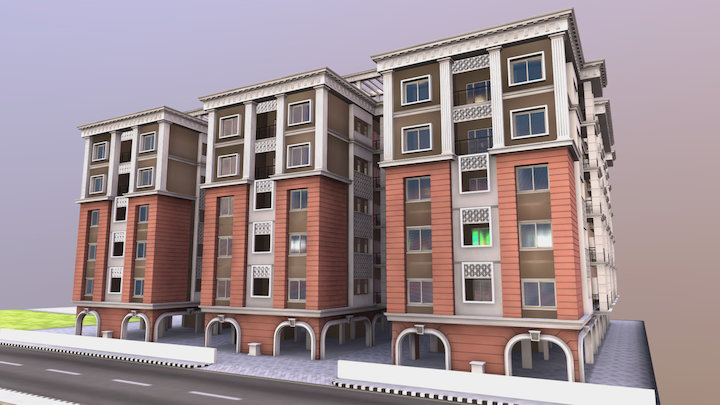 3d Apartment Low Texture 3D Model